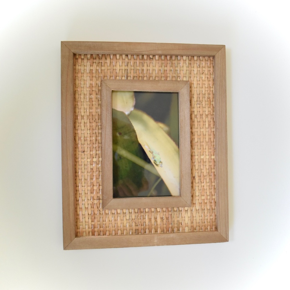 Fairwood Way Rattan Boho / Coastal / Beach Wood Photo Frame